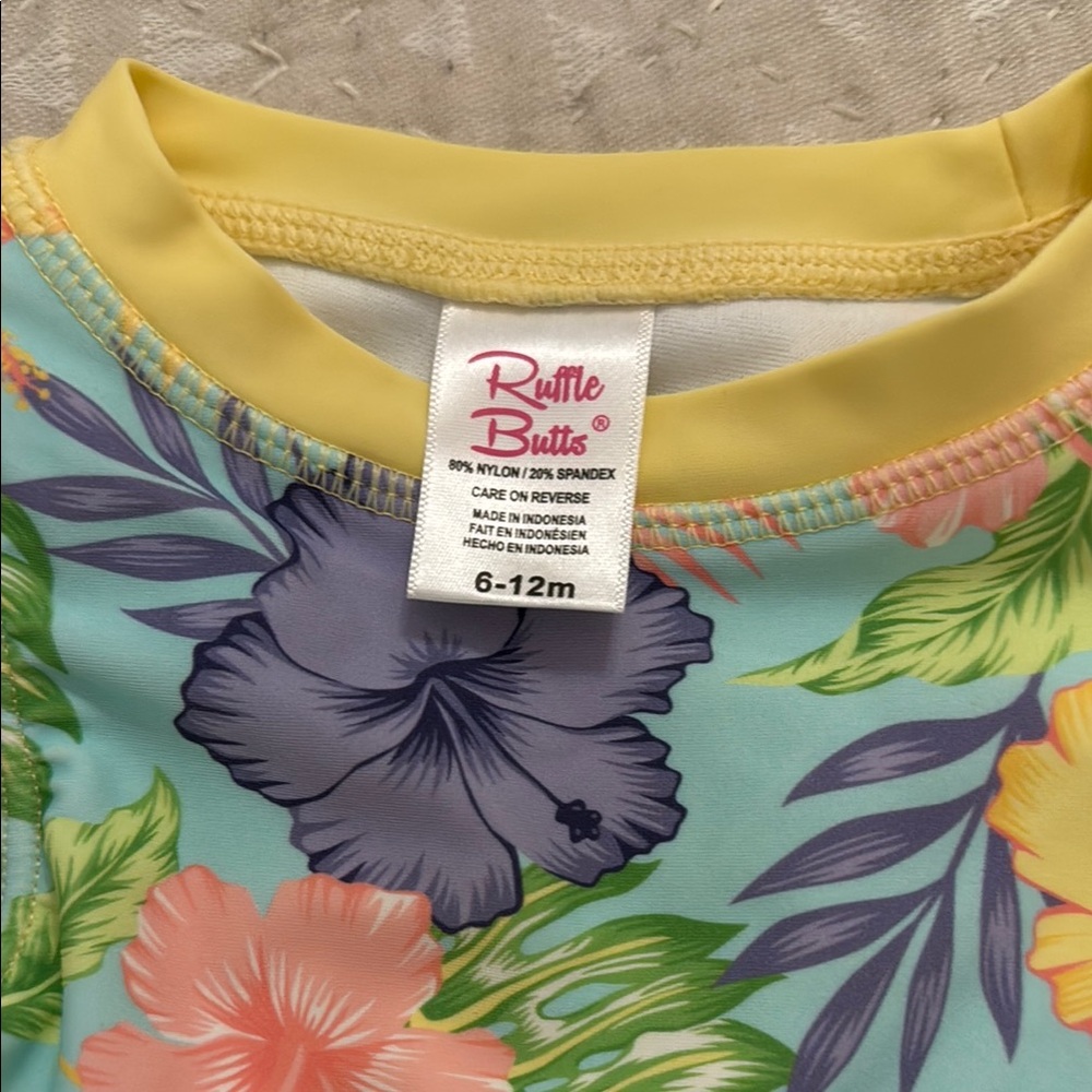 Ruffle Butts Tropical Floral Bikini Set - Picture 2 of 3
